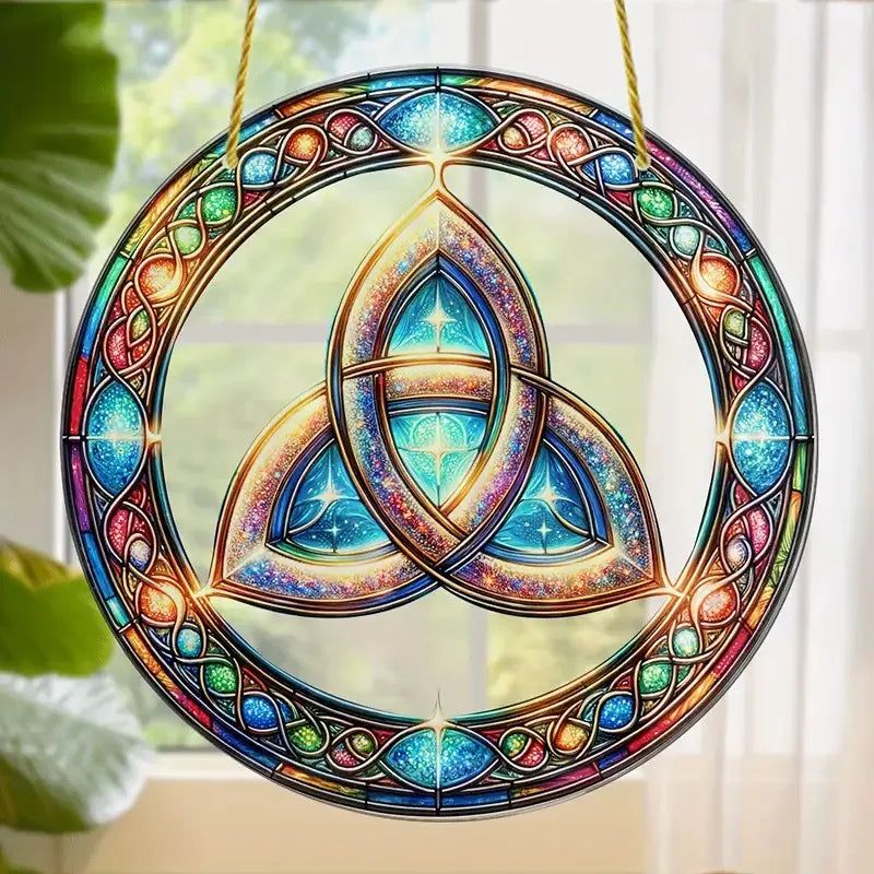 Halloween window decor Witchy suncatcher Gothic window art Witch Hanging Ornament-MoonChildWorld