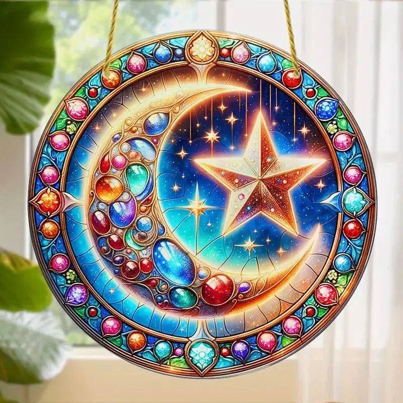 Halloween window decor Witchy suncatcher Gothic window art Witch Hanging Ornament-MoonChildWorld