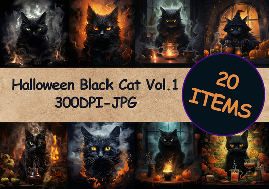 Halloween black cat Vol.1 Digital Art