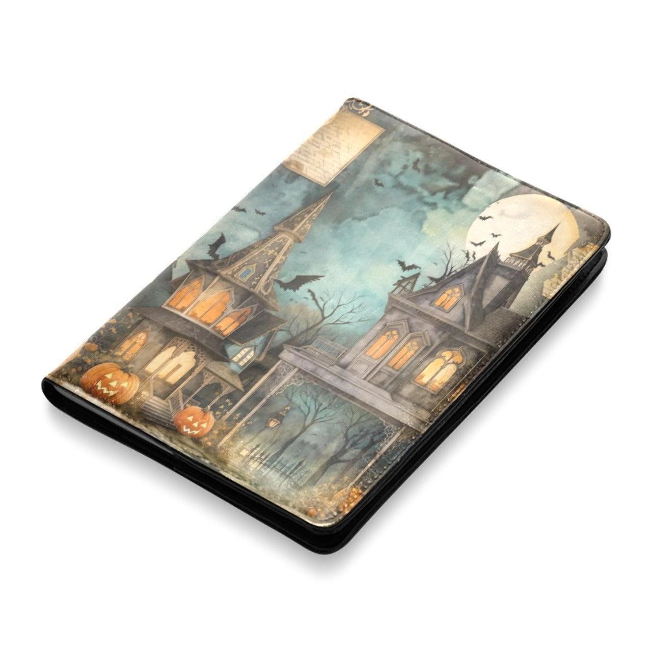 Haunted House Halloween Leather Notebook A5-MoonChildWorld
