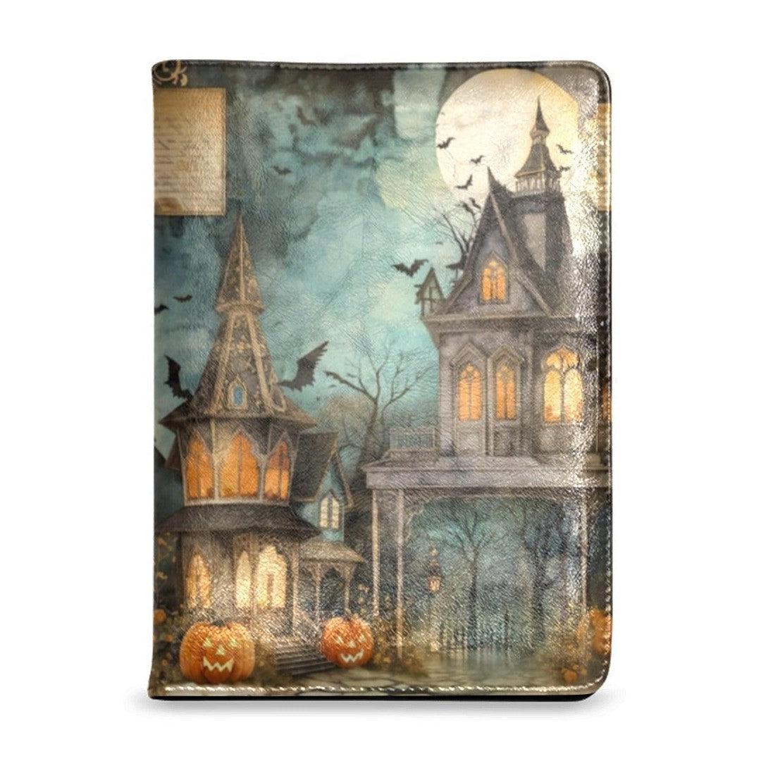 Haunted House Halloween Leather Notebook A5-MoonChildWorld