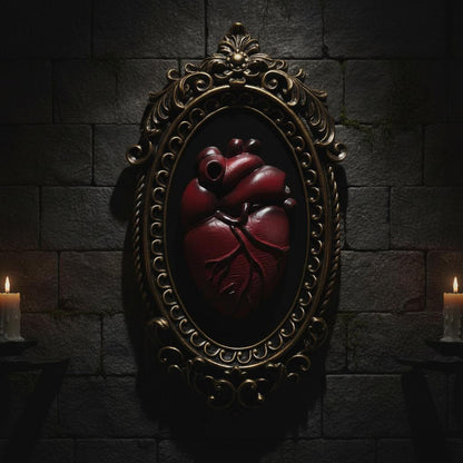 Heart Wall Sculpture – Vintage Gothic Art Wall Decoration-MoonChildWorld