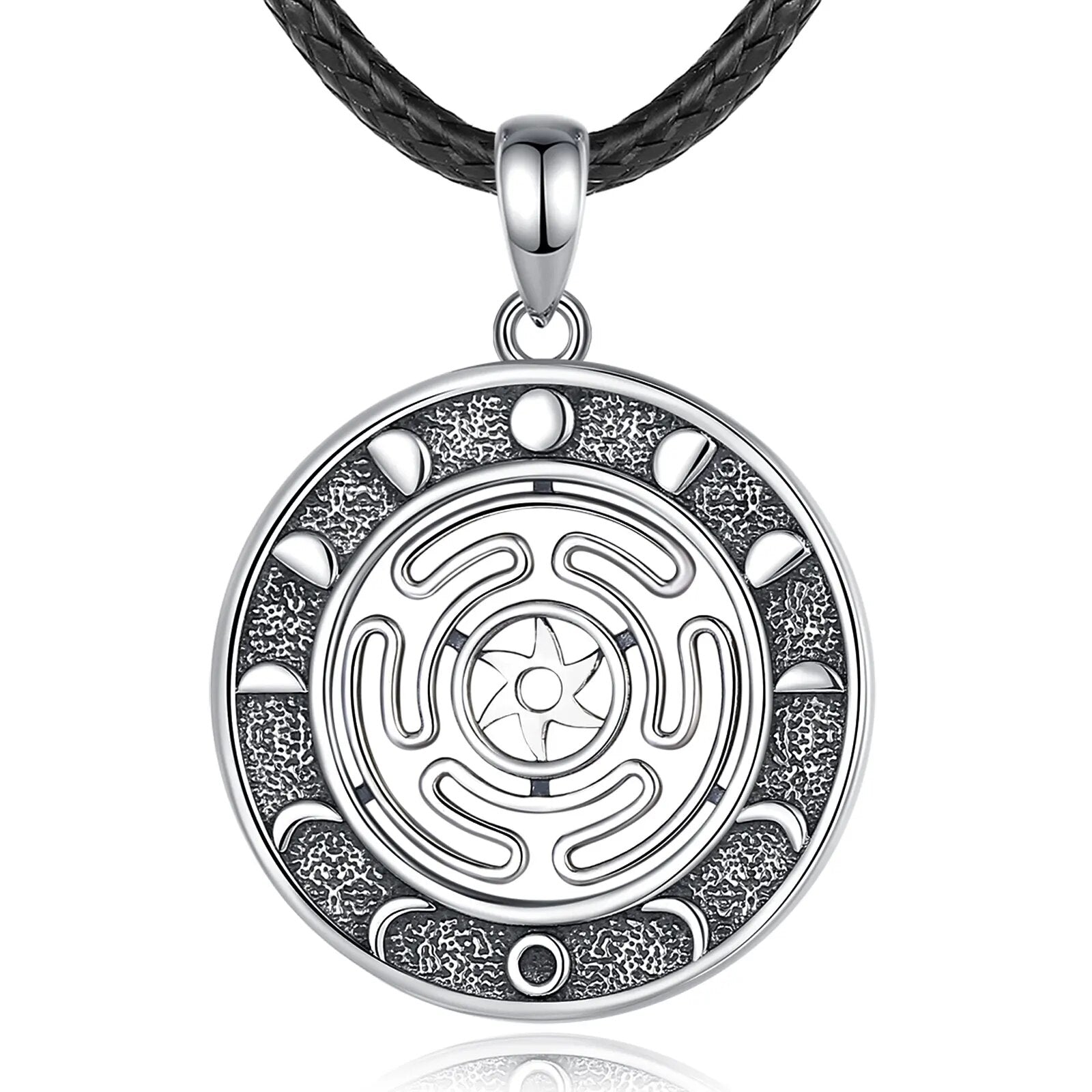 Hecate Wheel Necklace Moon Phases Witchcraft Jewelry-MoonChildWorld