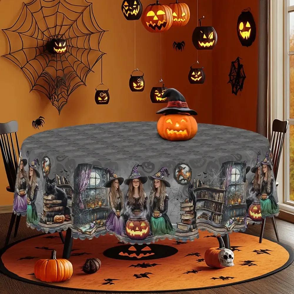 Hocus Pocus Witch Halloween Tablecloth - Gothic Witchy Tablecloth Table Decoration-MoonChildWorld