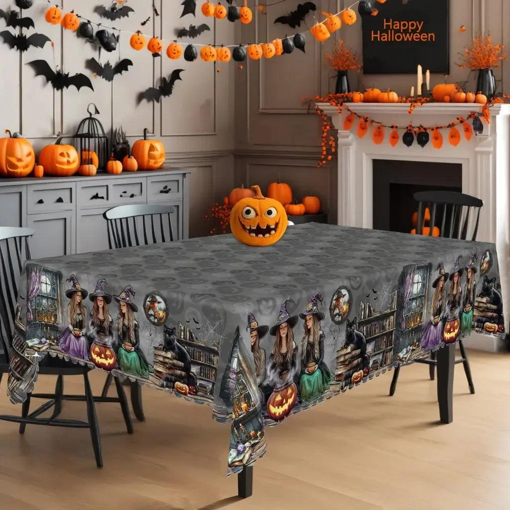 Hocus Pocus Witch Halloween Tablecloth - Gothic Witchy Tablecloth Table Decoration-MoonChildWorld