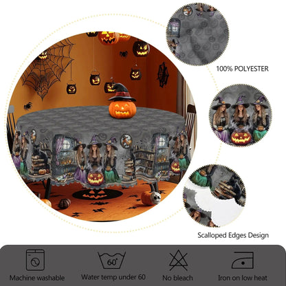 Hocus Pocus Witch Halloween Tablecloth - Gothic Witchy Tablecloth Table Decoration-MoonChildWorld