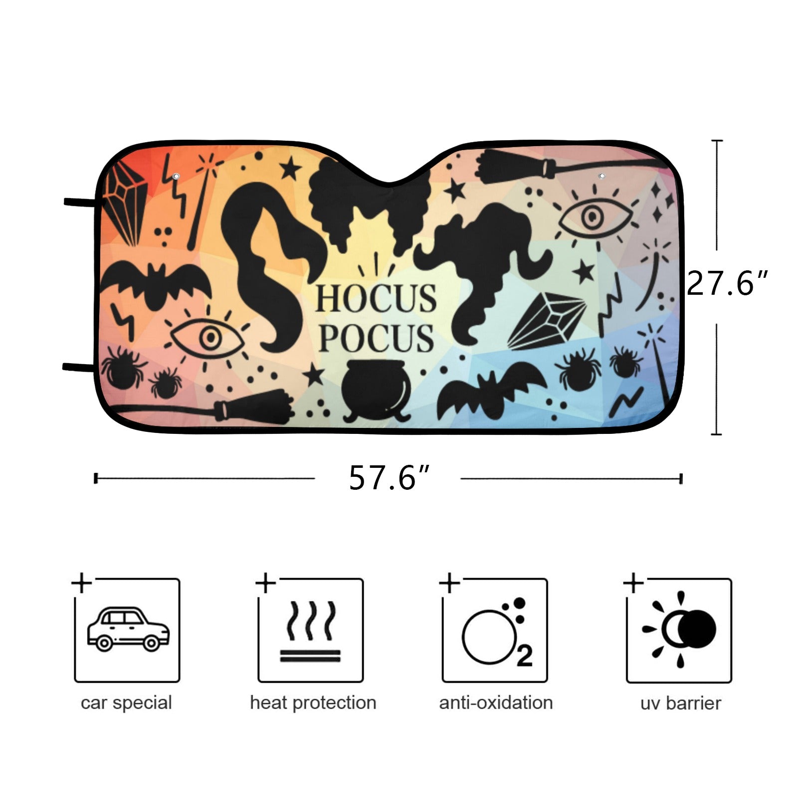 Hocus pocus Witch Car Sun Shade-MoonChildWorld