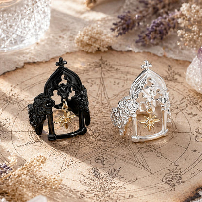 Hollow Castle Witchy Ring Gothic Jewelry for Halloween-MoonChildWorld