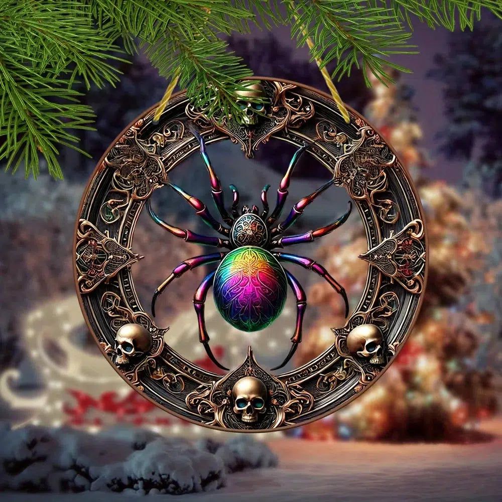 Horror Spider Acrylic Suncatcher Gothic Window Hanging Halloween Decorations-MoonChildWorld