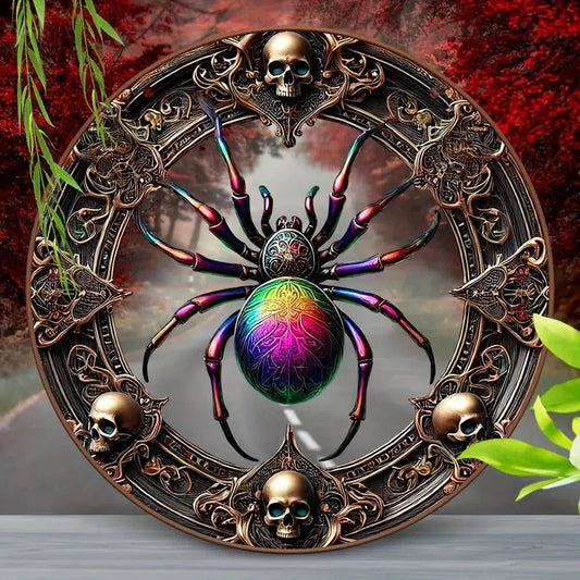 Horror Spider Acrylic Suncatcher Gothic Window Hanging Halloween Decorations-MoonChildWorld
