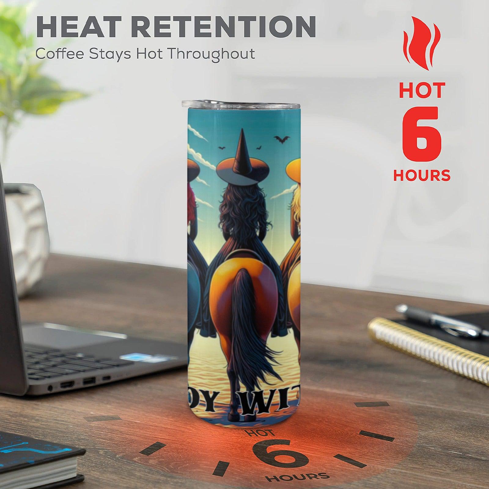 Howdy Witches Skinny Tumbler with Lid and Straw-MoonChildWorld