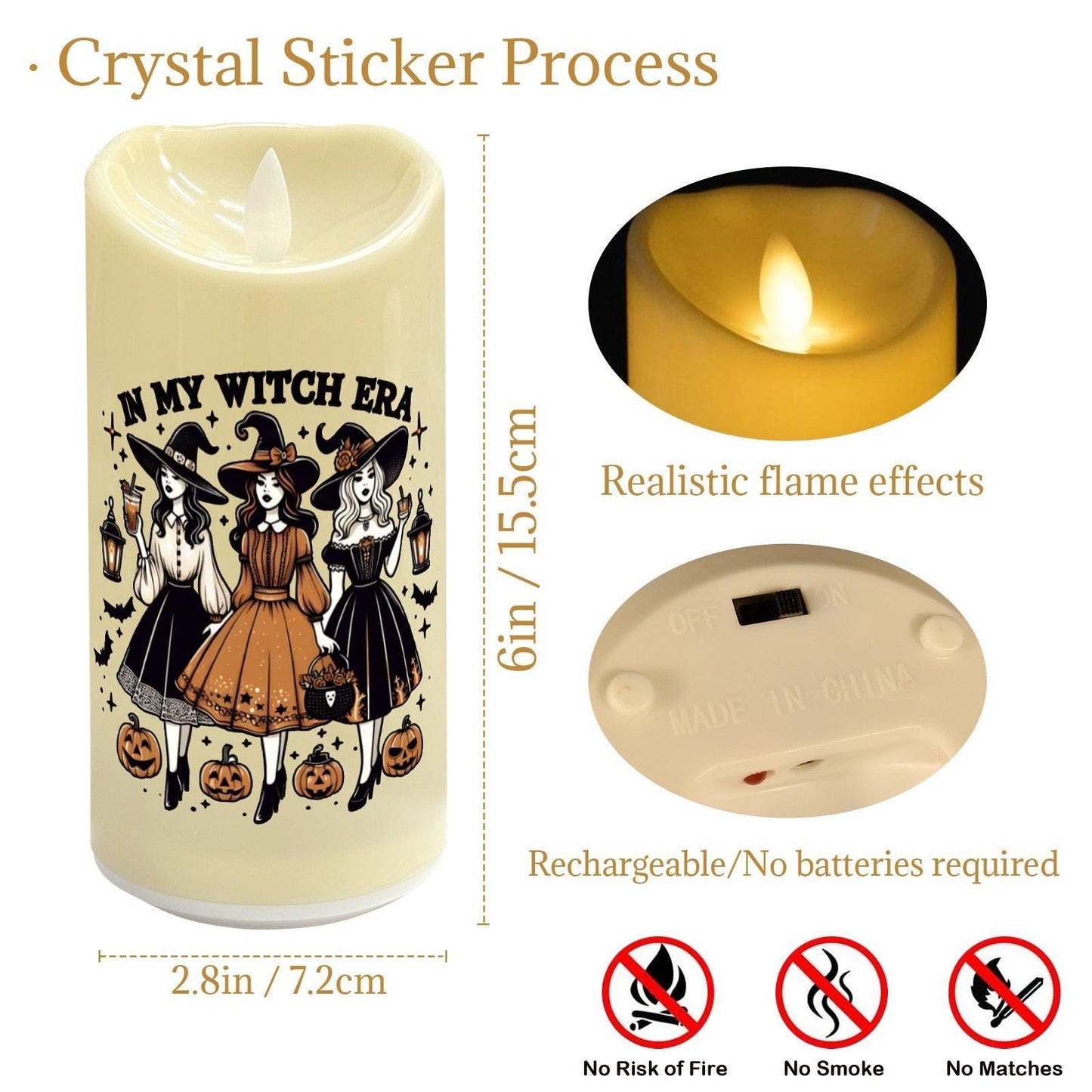 In My Witch Era Halloween Flameless LED Candle-MoonChildWorld