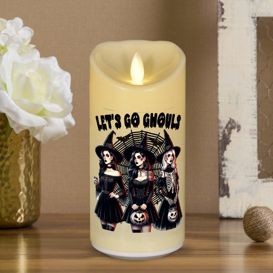 Lets Go Ghouls Gothic Witch Flameless LED Candle-MoonChildWorld