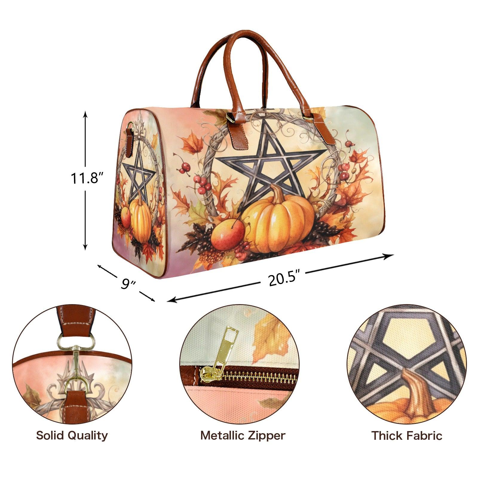 Litha Pentacle Pagan Travel Bag-MoonChildWorld