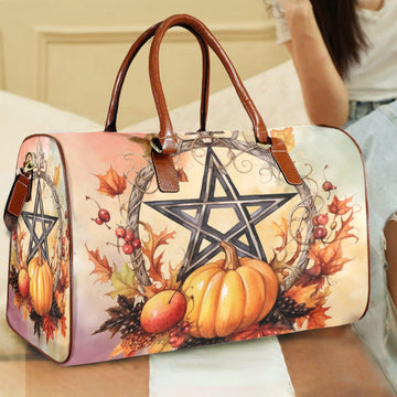 Litha Pentacle Pagan Travel Bag-MoonChildWorld