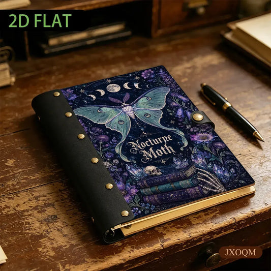 Luna Moth Crystal Moon Phase Journal - gifts for crystal lovers - MoonChildWorld