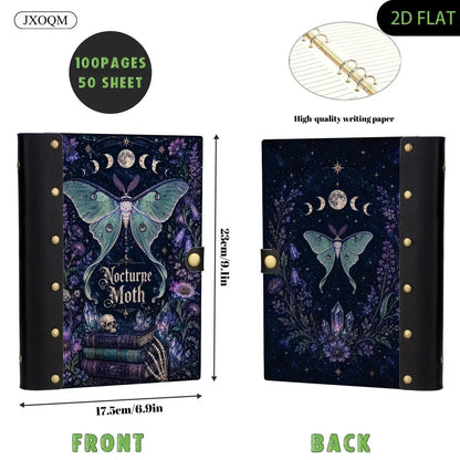 Luna Moth Crystal Moon Phase Journal - Book of Shadows - MoonChildWorld