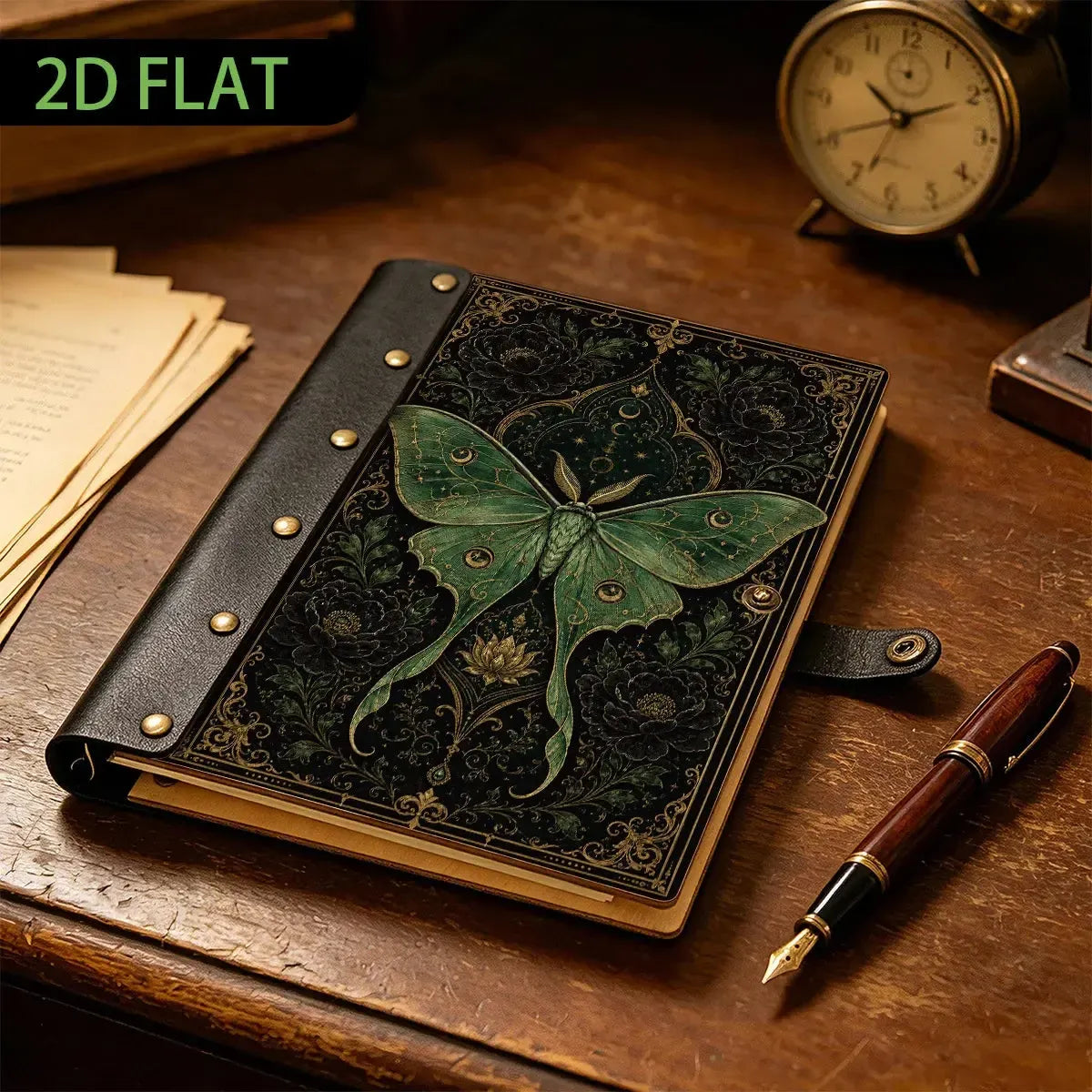 Luna Moth Peony Lotus Journal - witchy gifts - MoonChildWorld