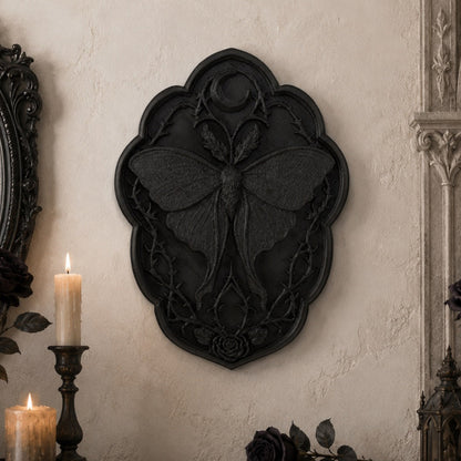 Lunar moth wall decor – witchy gothic room decor display