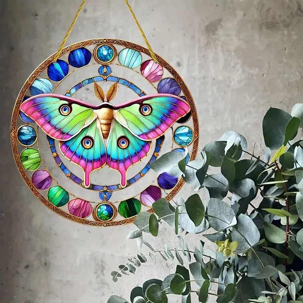 Lunar Moth Suncatcher Butterfly Suncatcher Witchy Insect Window Decor-MoonChildWorld