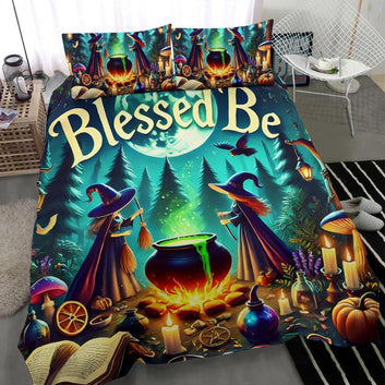 Magic Cauldron Brewing Witch Bedding Set for Halloween-MoonChildWorld