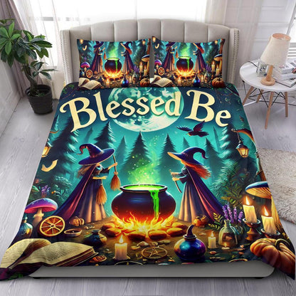 Magic Cauldron Brewing Witch Bedding Set for Halloween-MoonChildWorld