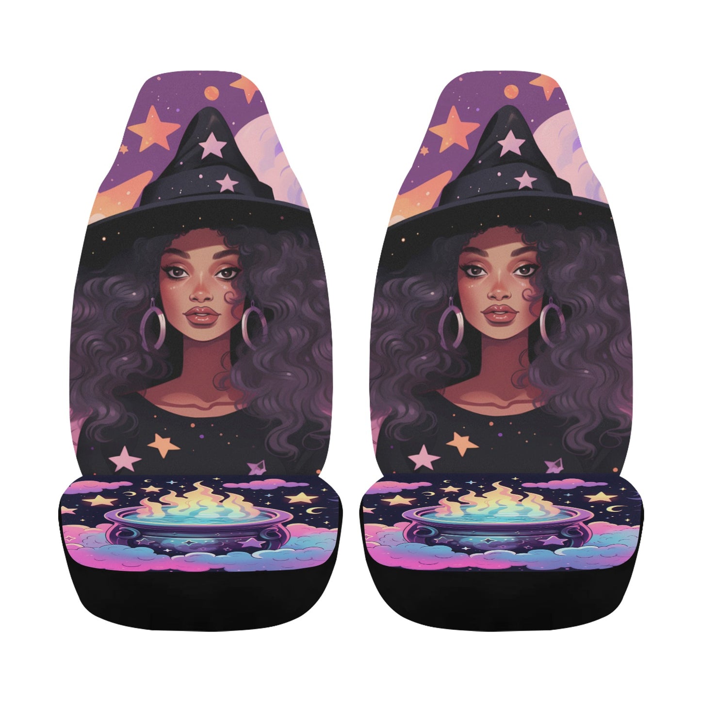 Magic Cauldron Cosmic Witch Car Seat Cover-MoonChildWorld