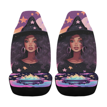 Magic Cauldron Cosmic Witch Car Seat Cover-MoonChildWorld