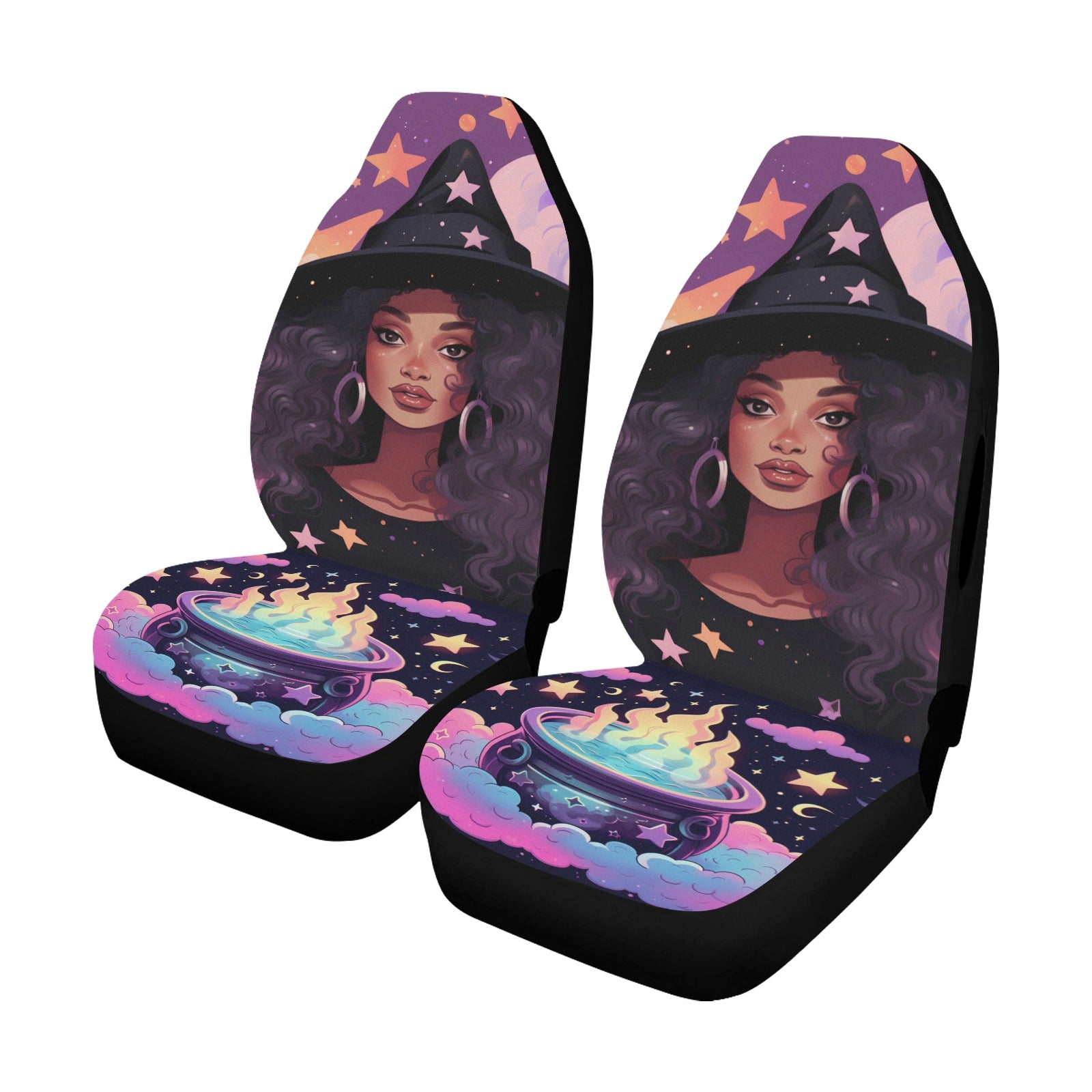 Magic Cauldron Cosmic Witch Car Seat Cover-MoonChildWorld