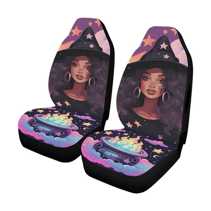Magic Cauldron Cosmic Witch Car Seat Cover-MoonChildWorld