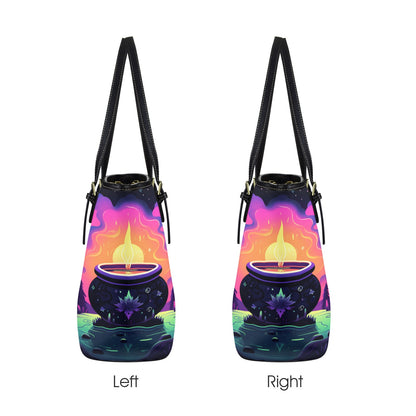 Magic Cauldron Witch Tote Bag-MoonChildWorld