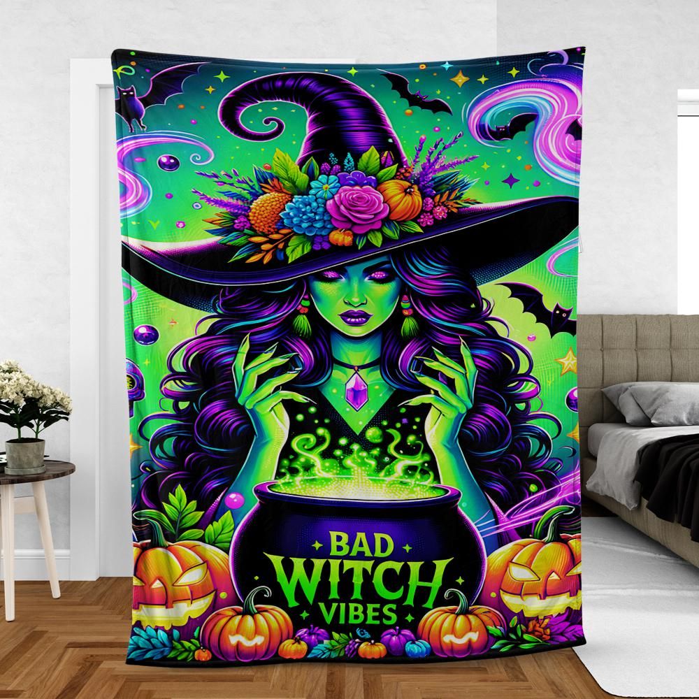 Magic Halloween Throw – Wiccan Witch Blanket for Spellwork & Sacred Space-MoonChildWorld
