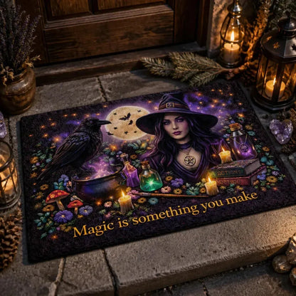 Dark Crow Witchy Raven Gothic Doormat - Halloween Welcome Mat for Dark Aesthetic Decor_mockup_2.webp