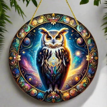 Magic Owl Suncatcher Mystic Acrylic Sign-MoonChildWorld