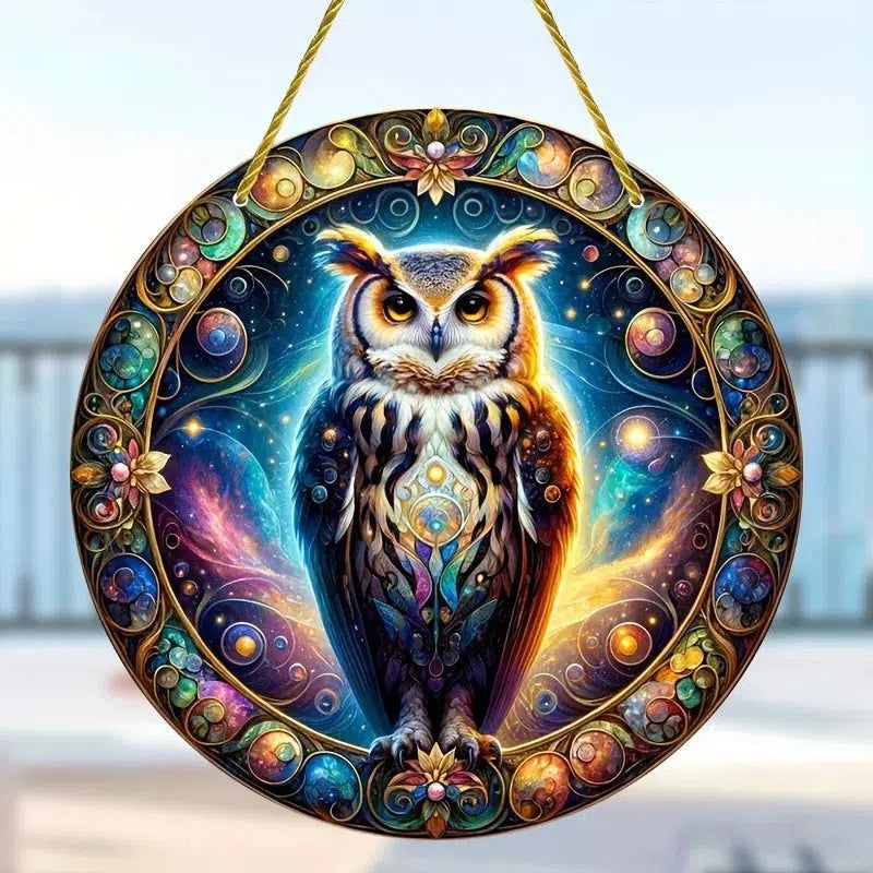 Magic Owl Suncatcher Mystic Acrylic Sign-MoonChildWorld