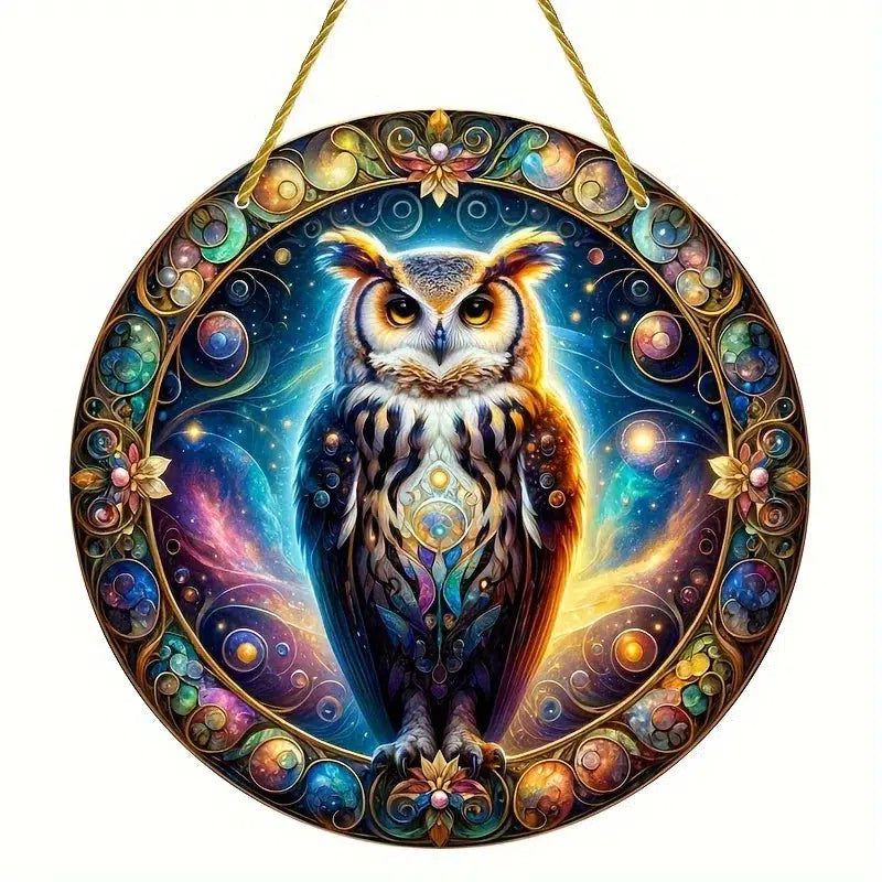 Magic Owl Suncatcher Mystic Acrylic Sign-MoonChildWorld