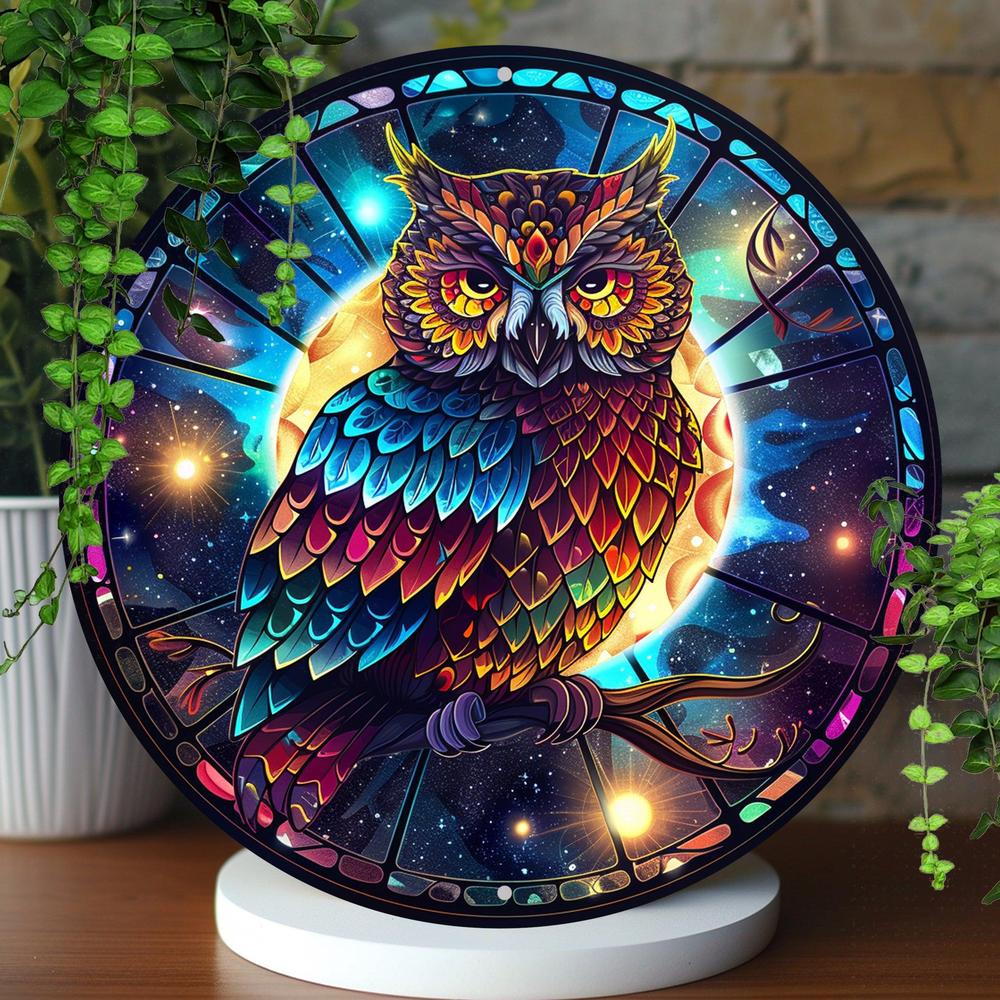 Magic Owl Wall Art Mystic Metal Sign-MoonChildWorld
