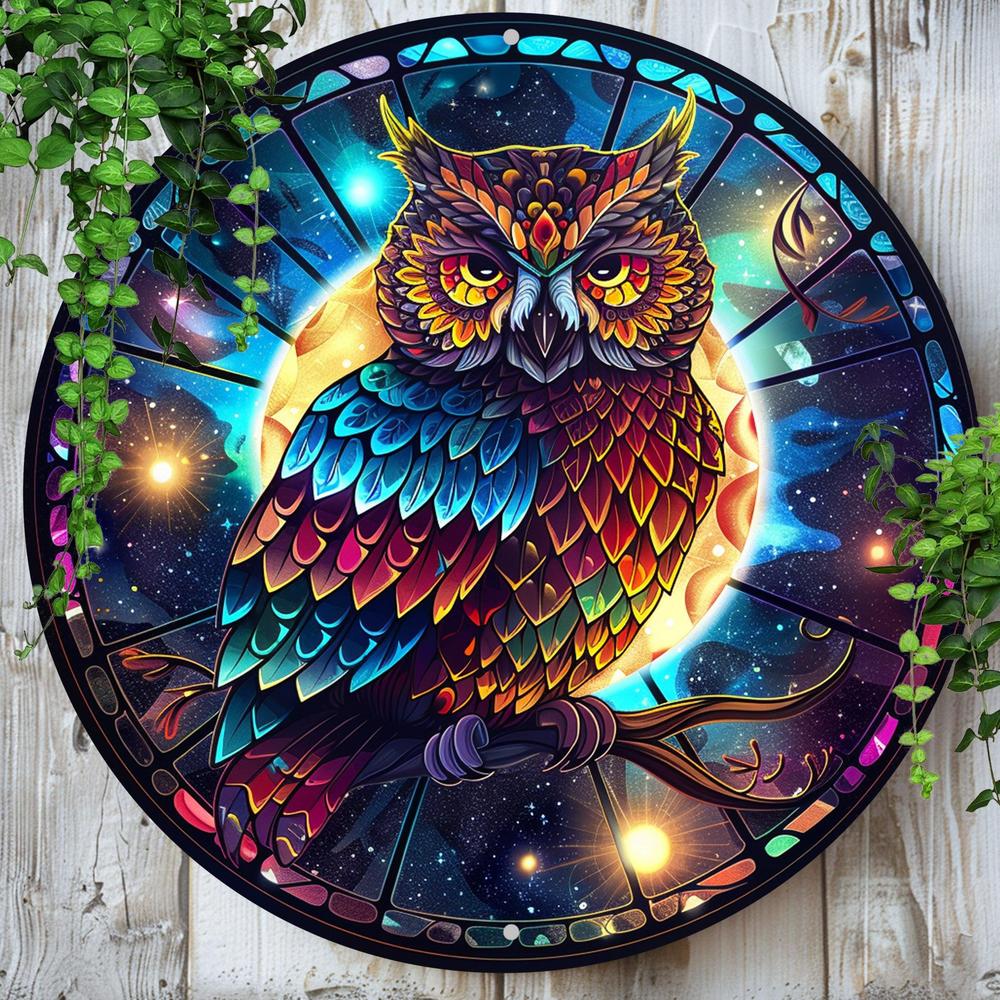 Magic Owl Wall Art Mystic Metal Sign-MoonChildWorld
