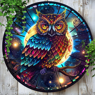 Magic Owl Wall Art Mystic Metal Sign-MoonChildWorld