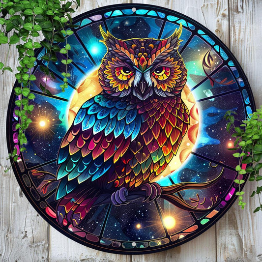 Magic Owl Wall Art Mystic Metal Sign-MoonChildWorld