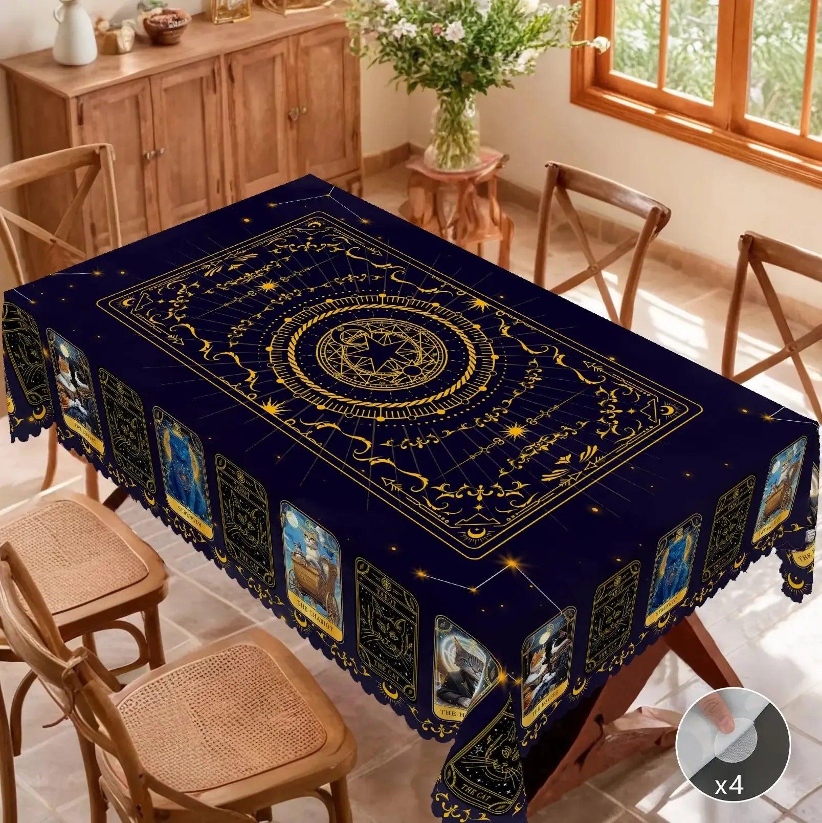 Magic Tarot Card Witch Tablecloth Witchy Home Decor-MoonChildWorld
