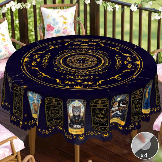 Magic Tarot Card Witch Tablecloth Witchy Home Decor-MoonChildWorld