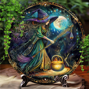 Magic Witch Wall Art Witchcraft Metal Sign For Halloween Witchy Wall Decor-MoonChildWorld