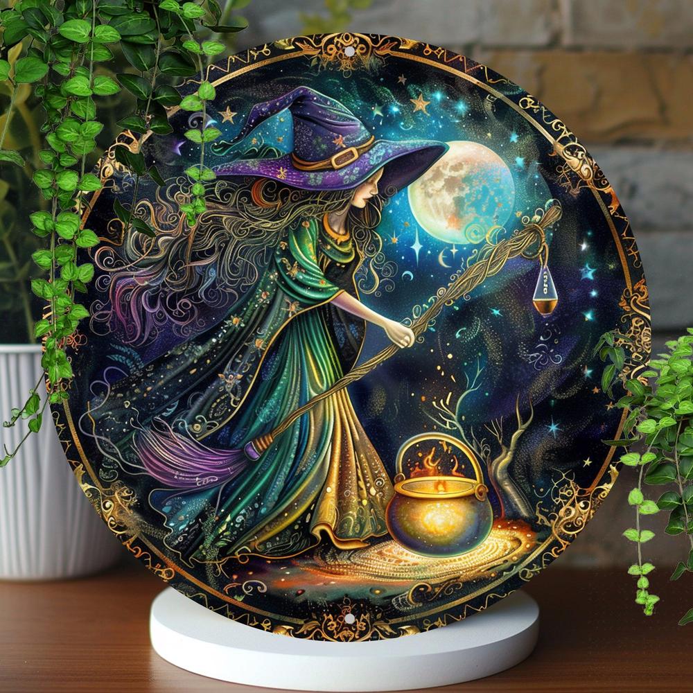 Magic Witch Wall Art Witchcraft Metal Sign For Halloween Witchy Wall Decor-MoonChildWorld