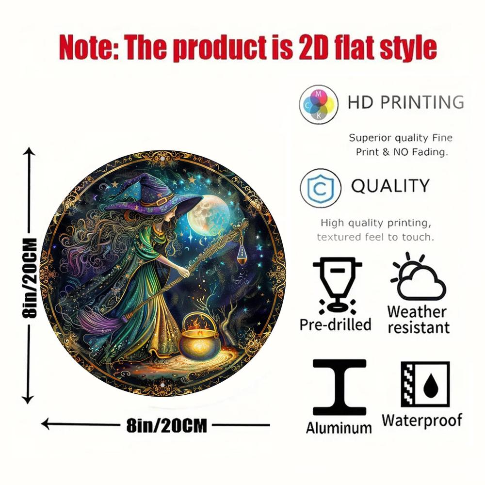 Magic Witch Wall Art Witchcraft Metal Sign For Halloween Witchy Wall Decor-MoonChildWorld