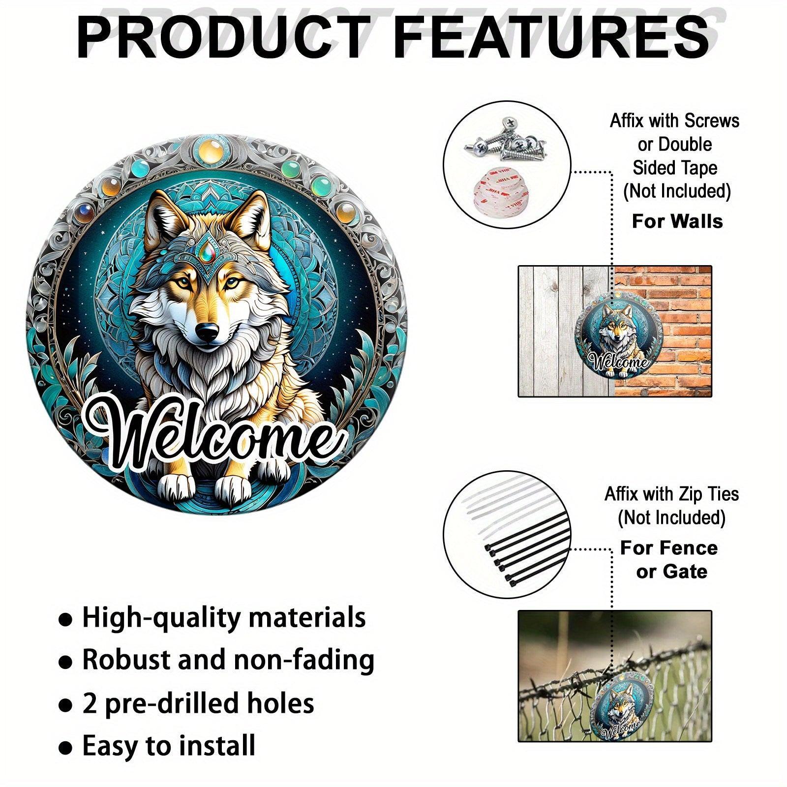 Magic Wolf Metal Sign Witchy Decor-MoonChildWorld