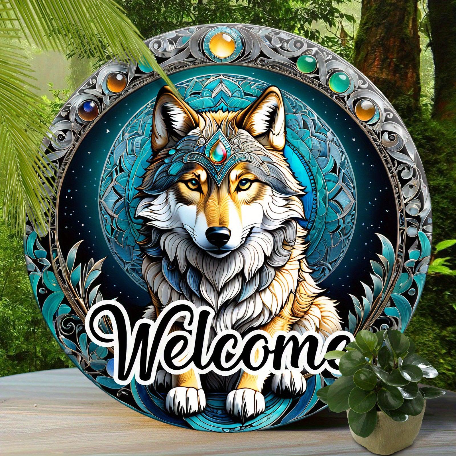 Magic Wolf Metal Sign Witchy Decor-MoonChildWorld
