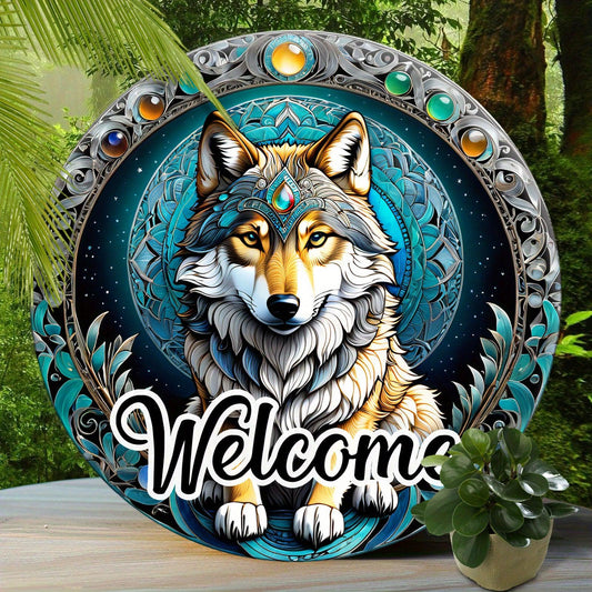 Magic Wolf Metal Sign Witchy Decor-MoonChildWorld