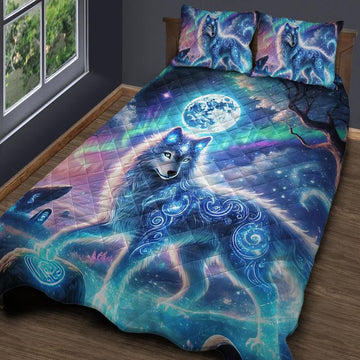 Magic Wolf Quilt Bedding Set-MoonChildWorld