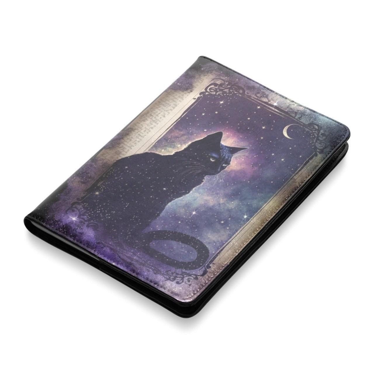 Magic black cat Leather Notebook A5-MoonChildWorld